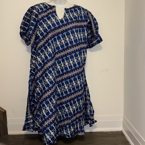 African fashion Ankara oversized dress Sz XL - Picture 4 of 13